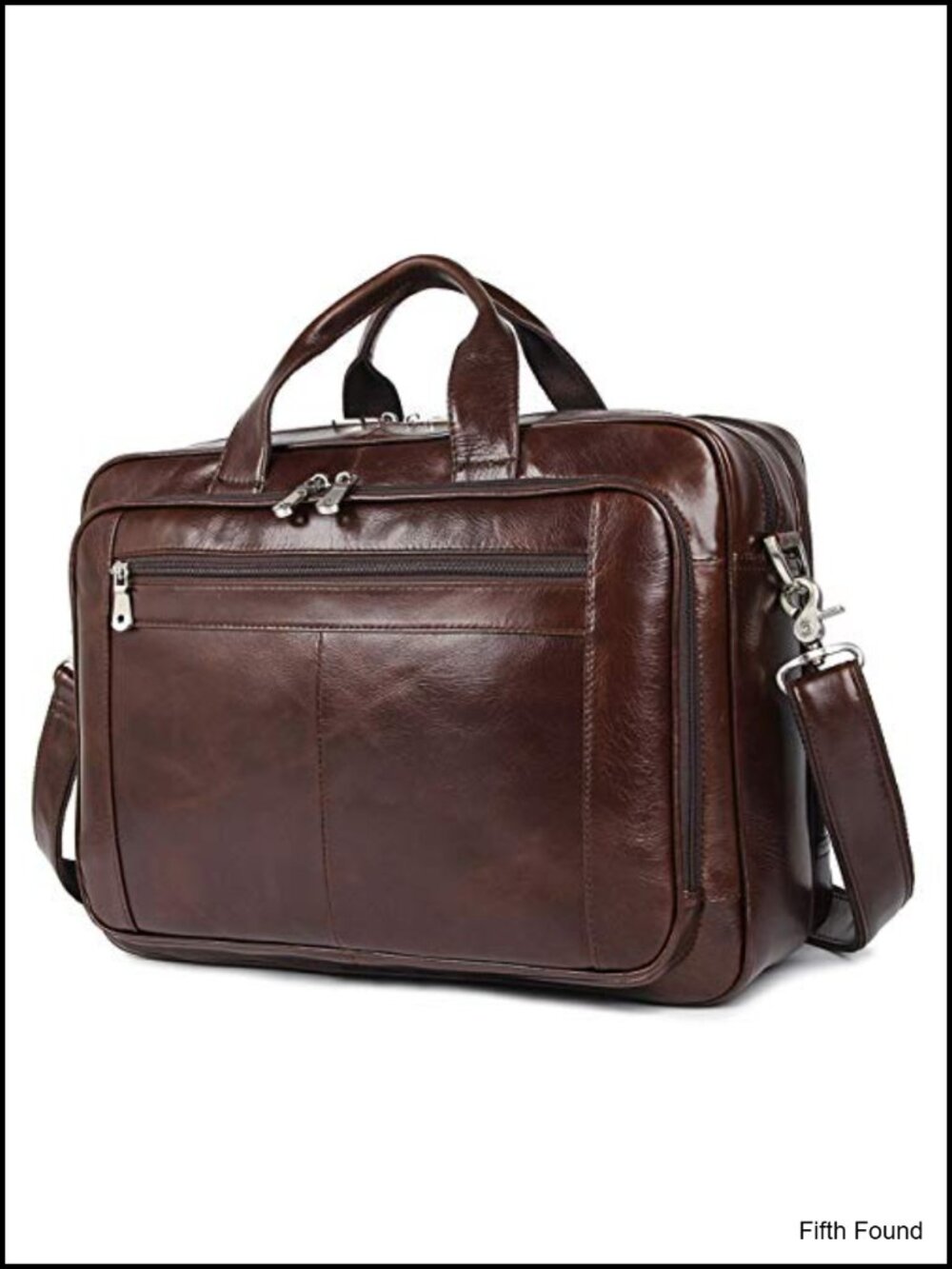 Leather Briefcase 16" Laptop Messenger Bag